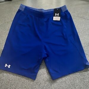 Under Armour Mens Locker Shorts Blue Size Medium 9” Inseam Loose Fit NWT